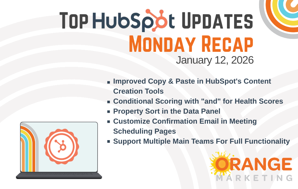 HubSpot Updates - Monday Recap - January 12, 2026