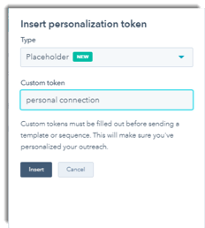personalization token 2