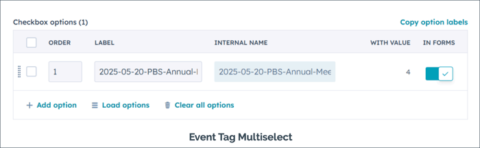 tag multiselect_hubspot